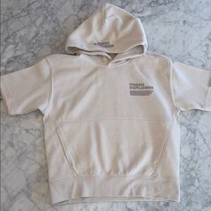 Zara Cream Hoodie Sweatshirt 6/7Y